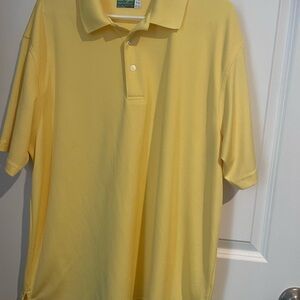 Ben Hogan Performance Mens Sz XL Bright Yellow Short Sleeve Polo Shirt